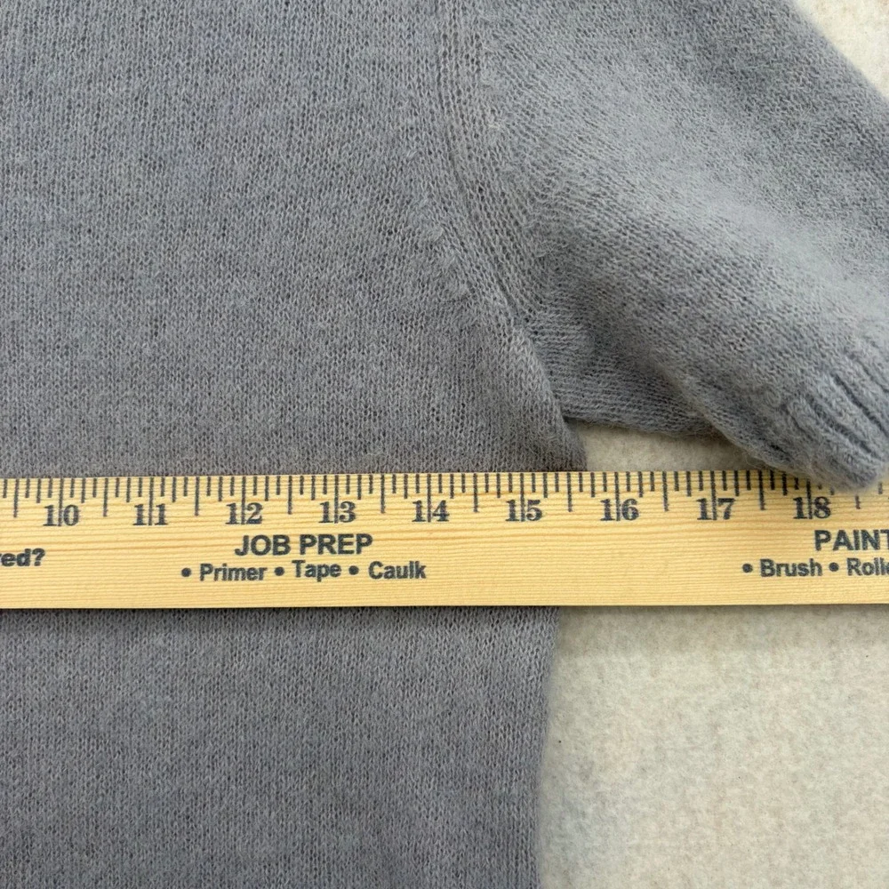 Everlane Alpaca Blend Short Sleeve Sweater Blue Gray Crew Neck Knit S